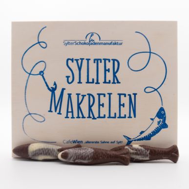 Sylter Makrelen in der Holzkiste 